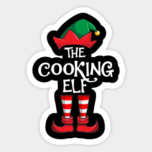 Cooking Elf Matching Family Christmas Sticker